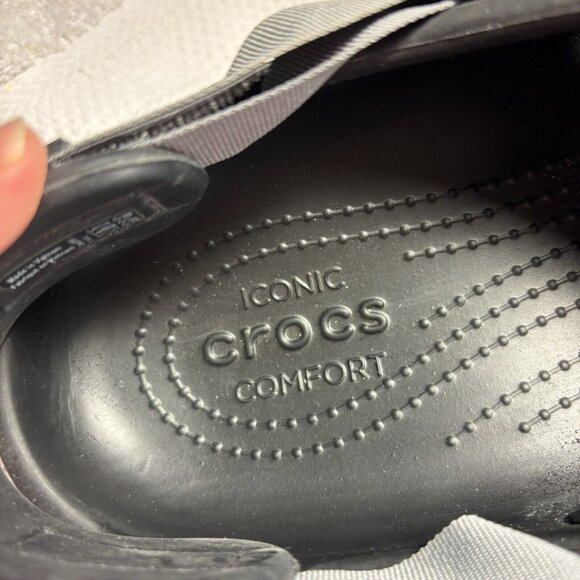 Crocs Off Road Sport Clogs Slides Black Men's Size 12 - Picture 2 of 10